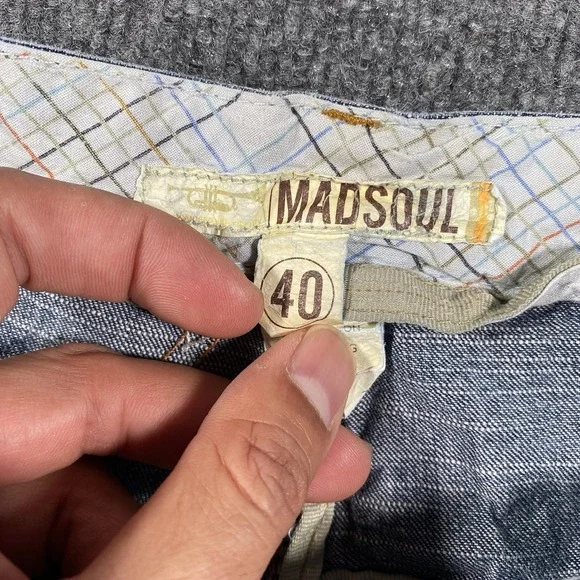 Vintage 90s MADSOUL Baggy Wide Leg Carpenter Jeans Mens 40x32 Skater Rap Hip Hop - Picture 8 of 12